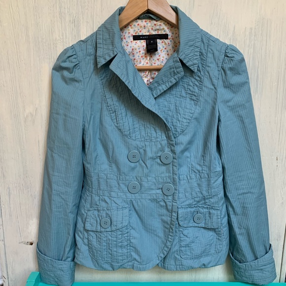 Marc Jacobs jacket, baby blue w/ floral lining! - Picture 1 of 7